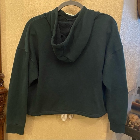 SKY AND SPARROW Women Dark Sage Green Hoodie Sweater Size Large - Picture 4 of 6